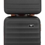 Kit Mala De Viagem Bordo Mão Pequena 10kg Abs Cadeado 360 Cor Preto