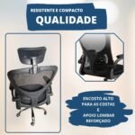 Cadeira De Escritório Até 150kg Executiva Presidente Office - Imagem 4