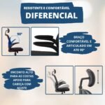 Cadeira De Escritório Até 150kg Executiva Presidente Office - Imagem 6