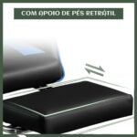 Cadeira De Escritório Gamer Nitro Ergonômica Estofado Couro Sintético Reclinável Altura Ajustável Apoio Para Pés Cor Azul - Imagem 5