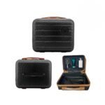 Kit Mala De Viagem Bordo Mão Pequena 10kg Abs Cadeado 360 Cor Preto - Imagem 6