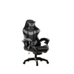 Cadeira De Escritório Gamer Nitro Ergonômica Estofado Couro Sintético Reclinável Altura Ajustável Apoio Para Pés Cor Cinza - Imagem 6