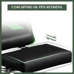 Cadeira De Escritório Gamer Nitro Ergonômica Estofado Couro Sintético Reclinável Altura Ajustável Apoio Para Pés Cor Verde - Imagem 6