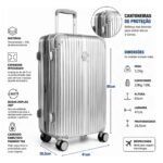 Mala Média Premium 23kg Abs+pc Expansível Tsa 360 Ika Unika