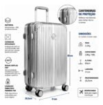 Mala Média Premium 23kg Abs+pc Expansível Tsa 360 Ika Unika