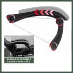 Cadeira De Escritório Gamer Nitro Ergonômica Estofado Couro Sintético Reclinável Altura Ajustável Apoio Para Pés Cor Cinza - Imagem 7