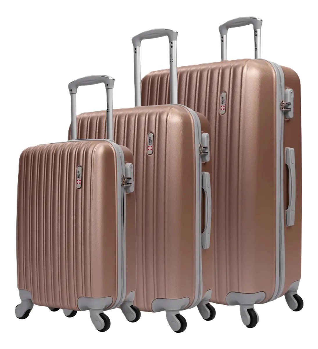 D_NQ_NP_2X_834602-MLA102627669006_122025-F Kit de Malas de Viagem P/M/G Rose - Imagem 1
