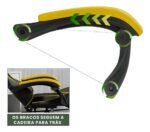 Cadeira De Escritório Gamer Nitro Ergonômica Estofado Couro Sintético Reclinável Altura Ajustável Apoio Para Pés Cor Dourado - Imagem 5