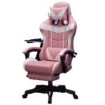 Cadeira Gamer Profissional Com Apoio Para Pés Giratória - Imagem 4