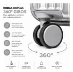 Mala Média Premium 23kg Abs+pc Expansível Tsa 360 Ika Unika - Imagem 8