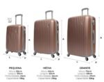 Kit de Malas de Viagem P/M/G Rose - Imagem 5