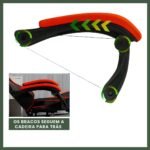 Cadeira De Escritório Gamer Nitro Ergonômica Estofado Couro Sintético Reclinável Altura Ajustável Apoio Para Pés Cor Vermelho - Imagem 6