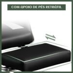 Cadeira De Escritório Gamer Nitro Ergonômica Estofado Couro Sintético Reclinável Altura Ajustável Apoio Para Pés Cor Branco - Imagem 8