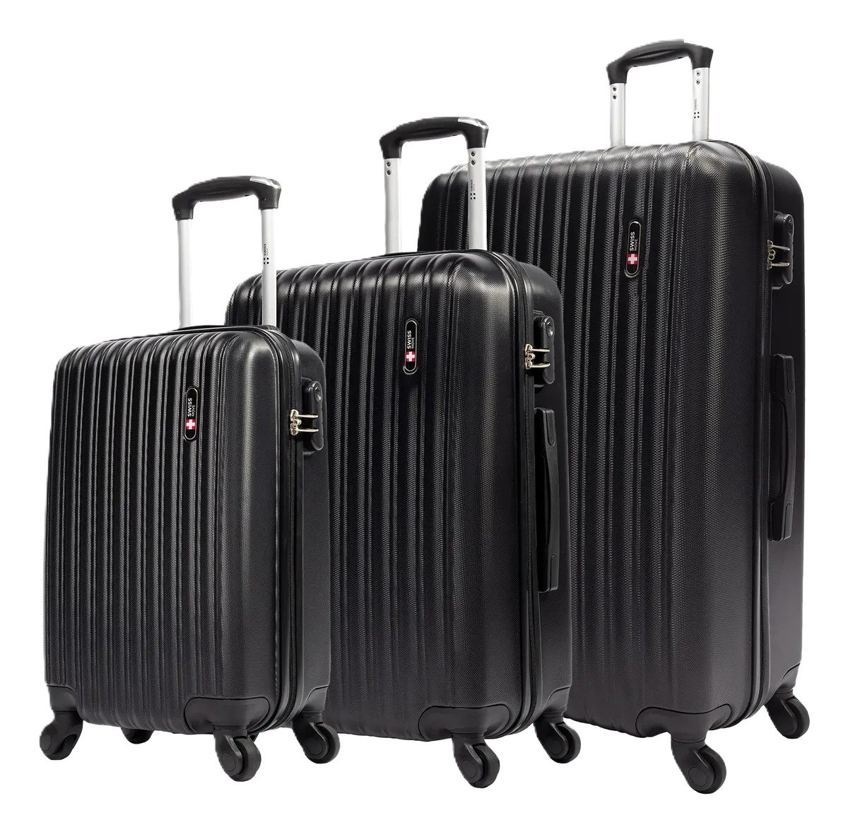 D_NQ_NP_2X_895224-MLA114221626661_072026-F Kit de Malas de Viagem P/M/G Preto - Imagem 1