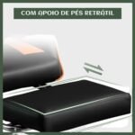 Cadeira De Escritório Gamer Nitro Ergonômica Estofado Couro Sintético Reclinável Altura Ajustável Apoio Para Pés Cor Laranja - Imagem 6