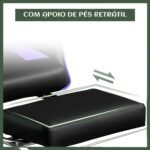 Cadeira De Escritório Gamer Nitro Ergonômica Estofado Couro Sintético Reclinável Altura Ajustável Apoio Para Pés Cor Roxo Luvinco - Imagem 7