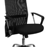 Cadeira de escritório Morshop S2 gamer ergonômica preta com estofado de malha