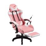 Cadeira Gamer Profissional Com Apoio Para Pés Giratória - Imagem 3