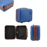 Kit Bolsa Mala Viagem Frasqueira Tamanho Pequeno com rodinha para 10kg Cor Azul-escuro - Imagem 5