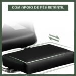 Cadeira De Escritório Gamer Nitro Ergonômica Estofado Couro Sintético Reclinável Altura Ajustável Apoio Para Pés Cor Cinza - Imagem 8