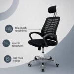 Cadeira Escritório Confortável Ergonômica Giratória Rodinhas - Imagem 5