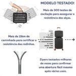 Kit Mala De Viagem Bordo Mão Pequena 10kg Abs Cadeado 360 Rosa - Imagem 7